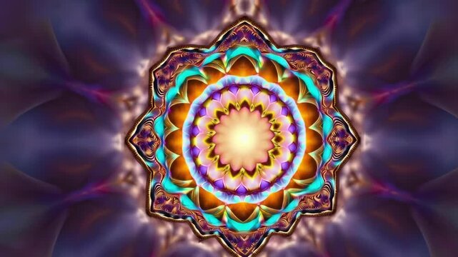 Intricate mandala with lotus flower symbolizing beauty and transformation.