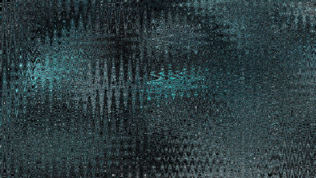 Abstract dark teal and black metallic texture background with rough industrial grunge patterns and digital noise for edgy design