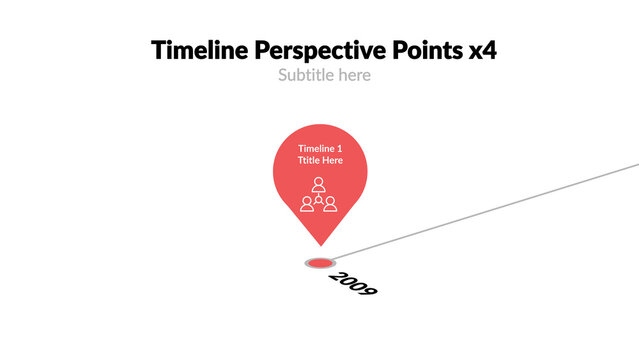 Timeline Perspective Points x4 &ndash; Animated Timeline Presentation, Step by Step History and Process Visualization, Modern Business Infographic for Corporate and Marketing Use