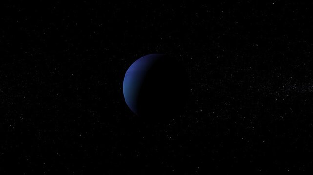 rotation of the planet Neptune in space