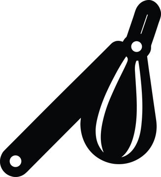 Garlic Press silhouette vector art illustration and minimal black and white design