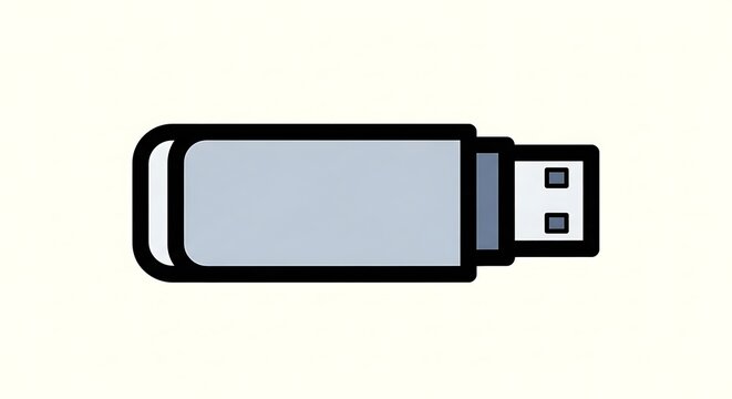 USB flash drive icon illustration.