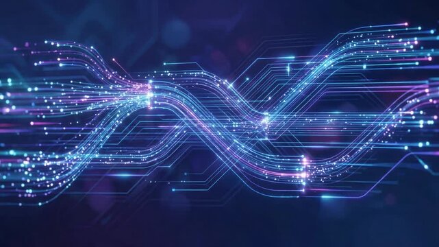 AIデータ解析フロー抽象背景ループ動画