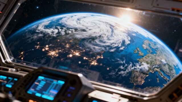 우주정거장에서 바라본 지구-3