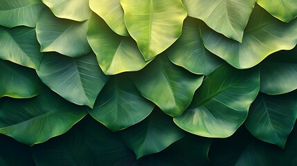 Obraz premium Tropical green leaves background