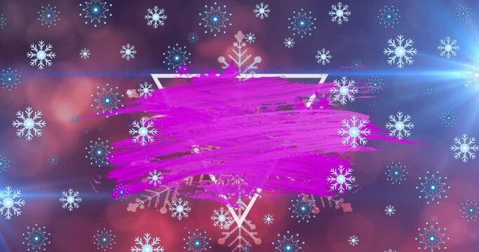 Digital animation blends abstract patterns and festive elements for a winter holiday theme.