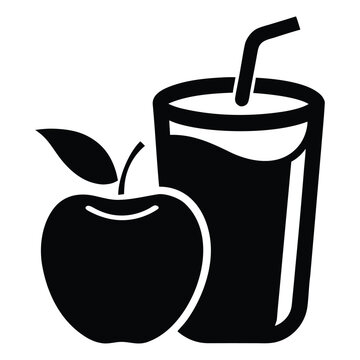 Apple Juice silhouette vaktor Icon