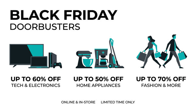 Black Friday Doorbuster Sale Promotion Banner