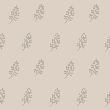 Botanical Pattern &ndash; Contrast Minimal Leaves