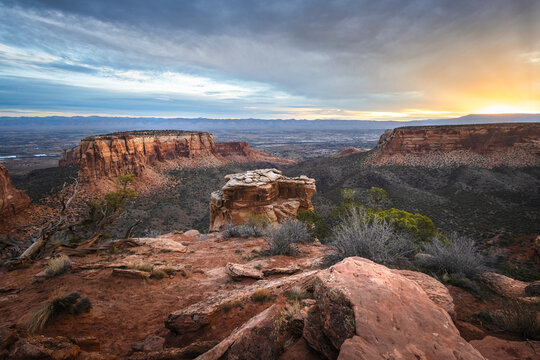 Grand View Overlook at Colorado National Monument at sunrise