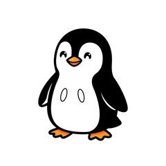 Obraz premium Cute Cartoon Penguin Character.