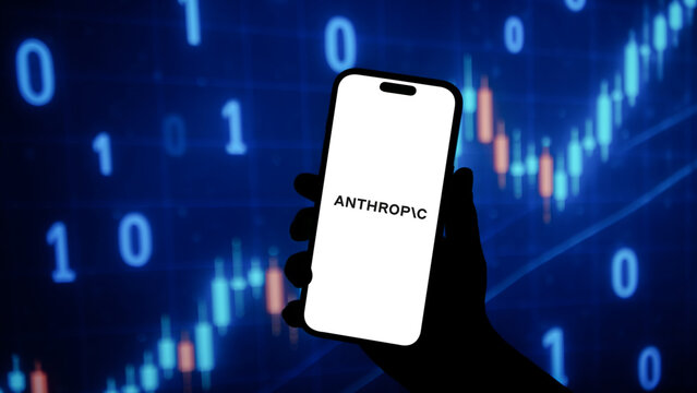 Anthropic AI logo displayed on a smartphone screen &ndash; Delhi, India &ndash; April 08, 2026