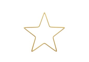 Obraz premium A gold star outline on a white background