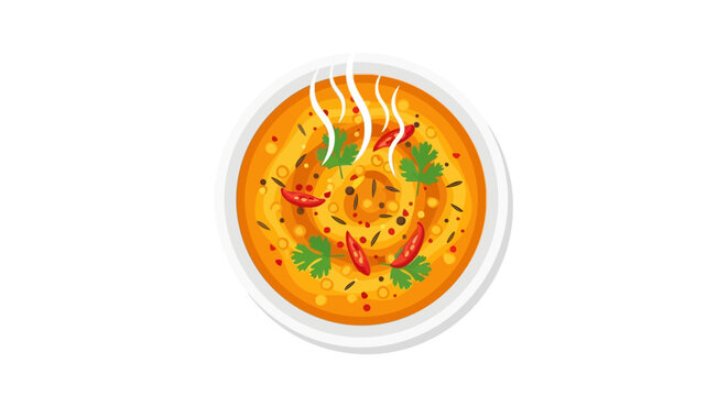 Delicious spicy Thai soup bowl.