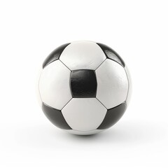 Fototapeta premium Soccer ball standing on a white background, representing the world's most popular sport
