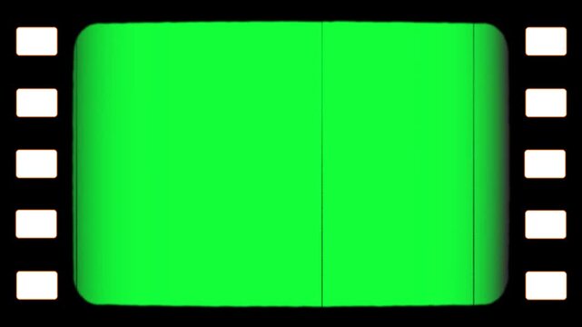 Film Frame Scratch Overlay Animation Retro Green Screen Effect