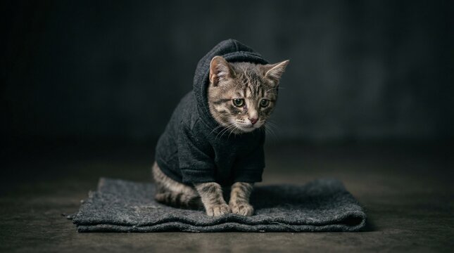 cat and hoody