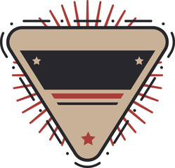 Obraz premium Vintage inspired emblem vector with stars and stripes