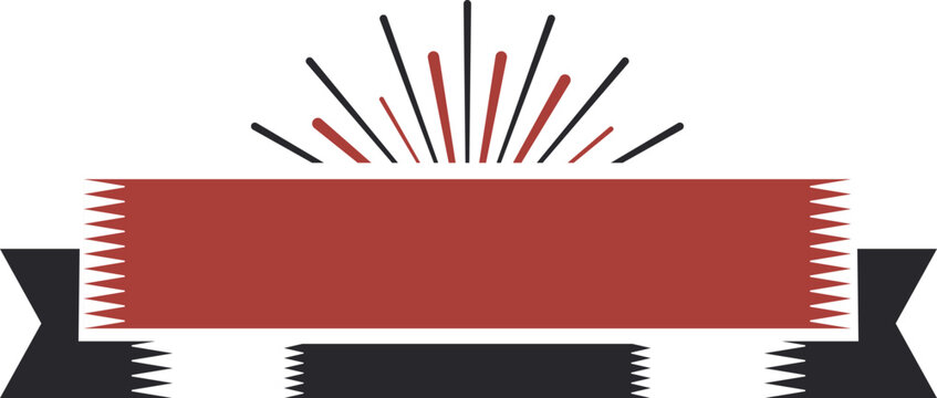 Qatar flag colors ribbon with sunburst design