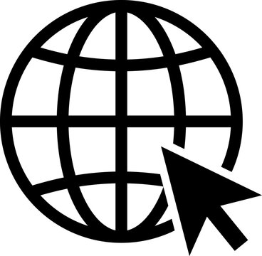 Global network icon showing internet website browsing