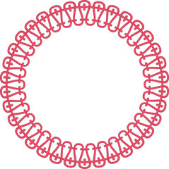 Naklejka premium Circular frame creating a seamless lacing pattern