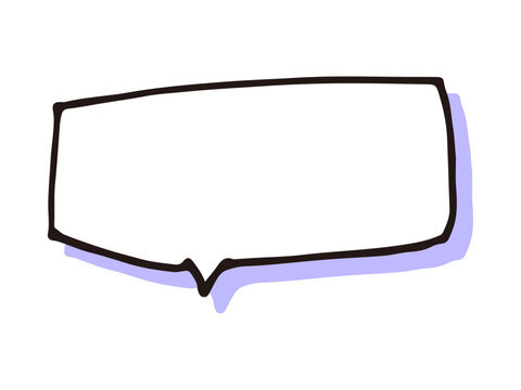 シンプルな手書きの吹き出し