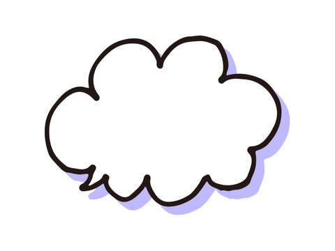 シンプルな手書きの吹き出し