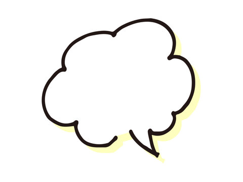 シンプルな手書きの吹き出し