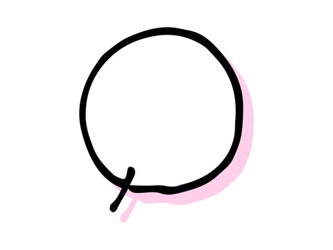 シンプルな手書きの吹き出し