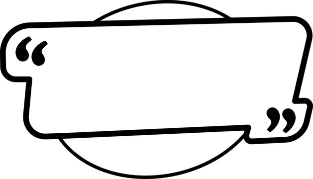 Empty speech bubble with quote marks for text