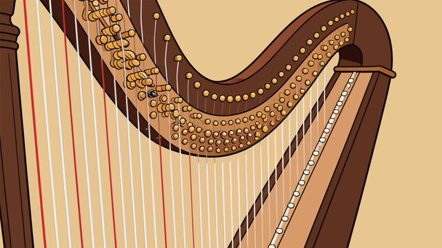 Illustration of a Harp Instrument