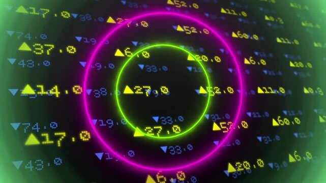 Animation of scope scanning and data processing over empty office