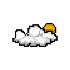Fototapeta premium Vector Illustration of Weather Icon with Pixel Art Design
