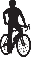Naklejka premium Person riding a bicycle in a relaxed and casual manner