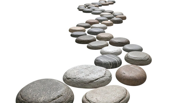 Curving Stepping Stone Path
