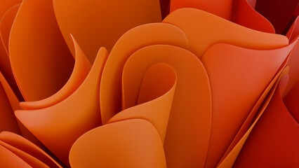Obraz premium Abstract three-dimensional background with multi-layered smooth shapes and soft gradients. A modern, futuristic composition with dynamic curves for a stylish design.