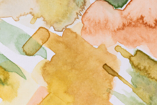 Natural pigments in abstract form watercolor