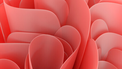 Obraz premium Abstract three-dimensional background with multi-layered smooth shapes and soft gradients. A modern, futuristic composition with dynamic curves for a stylish design.
