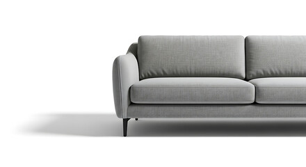 Fototapeta premium Modern fabric sofa isolated on clean background e-commerce style