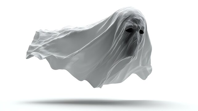 Ethereal ghostly apparition, spectral form, digital art, haunting presence