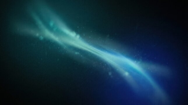 Ethereal Light Wave in Space with Glowing Particles