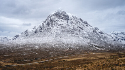 Buachaillee Etive mor  covered in snow. Glencoe, Scotland. © Sonny