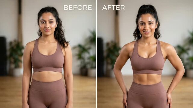 An inspiring transformation with impressive results and boosted confidence from fitness dedication
