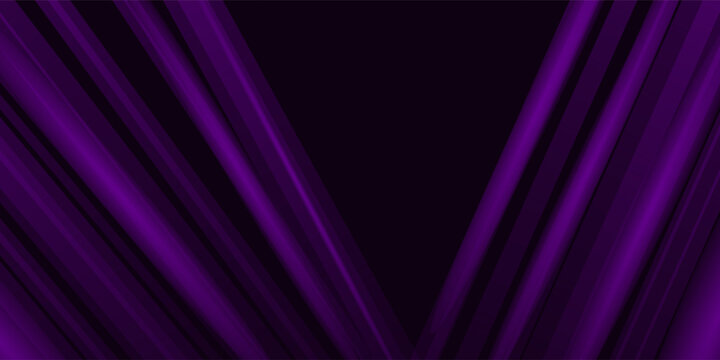 Music abstract background. Neon gradient rays. Jazz party spotlight. Defocused purple blue color laser beam on dark black ribbed texture free space wallpaper.