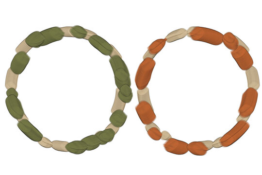 Roun circle earth color set illustration png