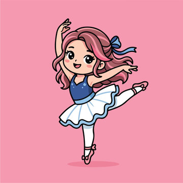 Little Girl in Ballet Pose 1.