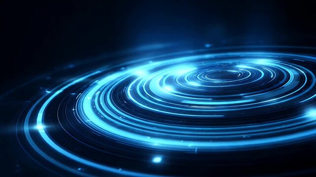 Abstract futuristic blue vortex portal energy vortex digital data vortex futuristic technology background motion graphic abstract.