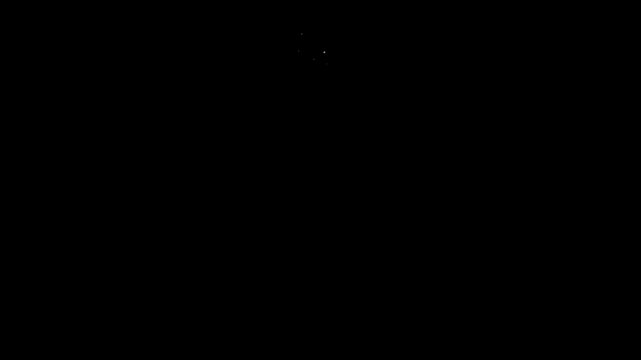 Shining twinkle stars animation 4K loop, sparkling white particles with magical fairy dust, glowing shimmer overlay, festive effect, motion graphics in After Effects on black screen background seamles