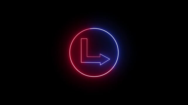 Futuristic Neon Arrow ,Directional light arrow，science fiction Neon directional arrow