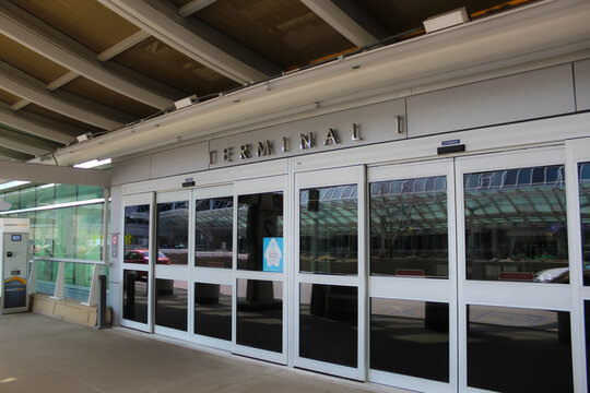 Minneapolis, USA - Mar 3, 2026: The entrance to Terminal 1 at the Minneapolis&ndash;Saint Paul International Airport (MSP) in Minnesota. For Editorial Use Only.